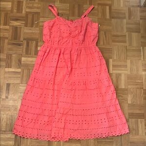 Lane Bryant Vibrant Pink Eyelet Dress
